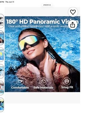VegoVia anti-fog adult swimming goggles